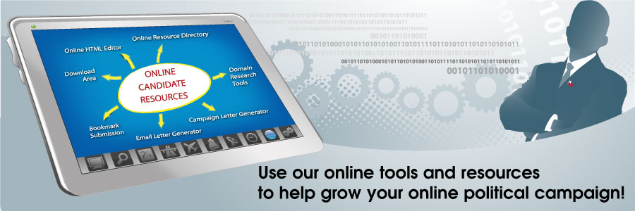 Use our online tools and resources to help grow your online political campaign!